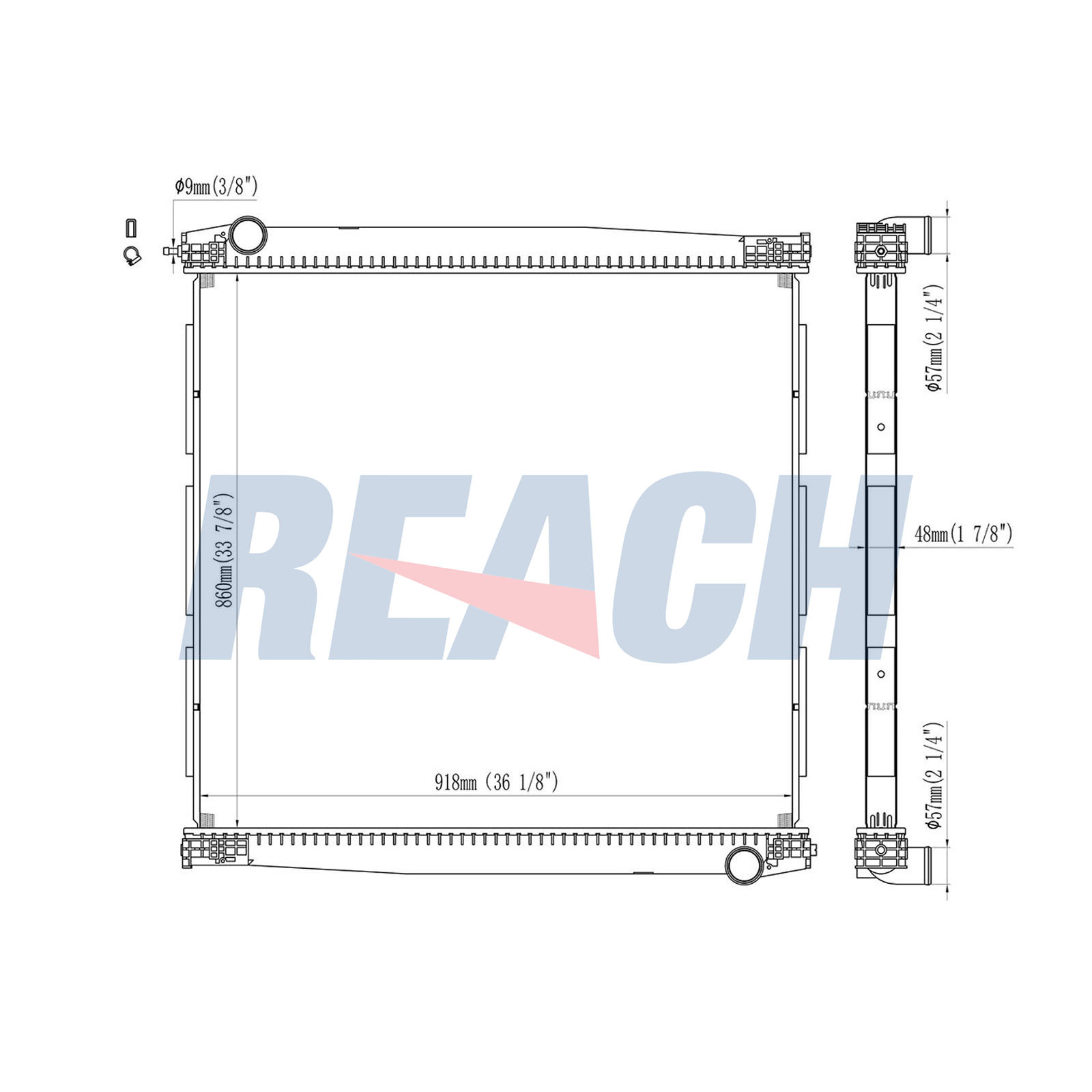Radiator, racire motor 1.42.10255.148 REACH
