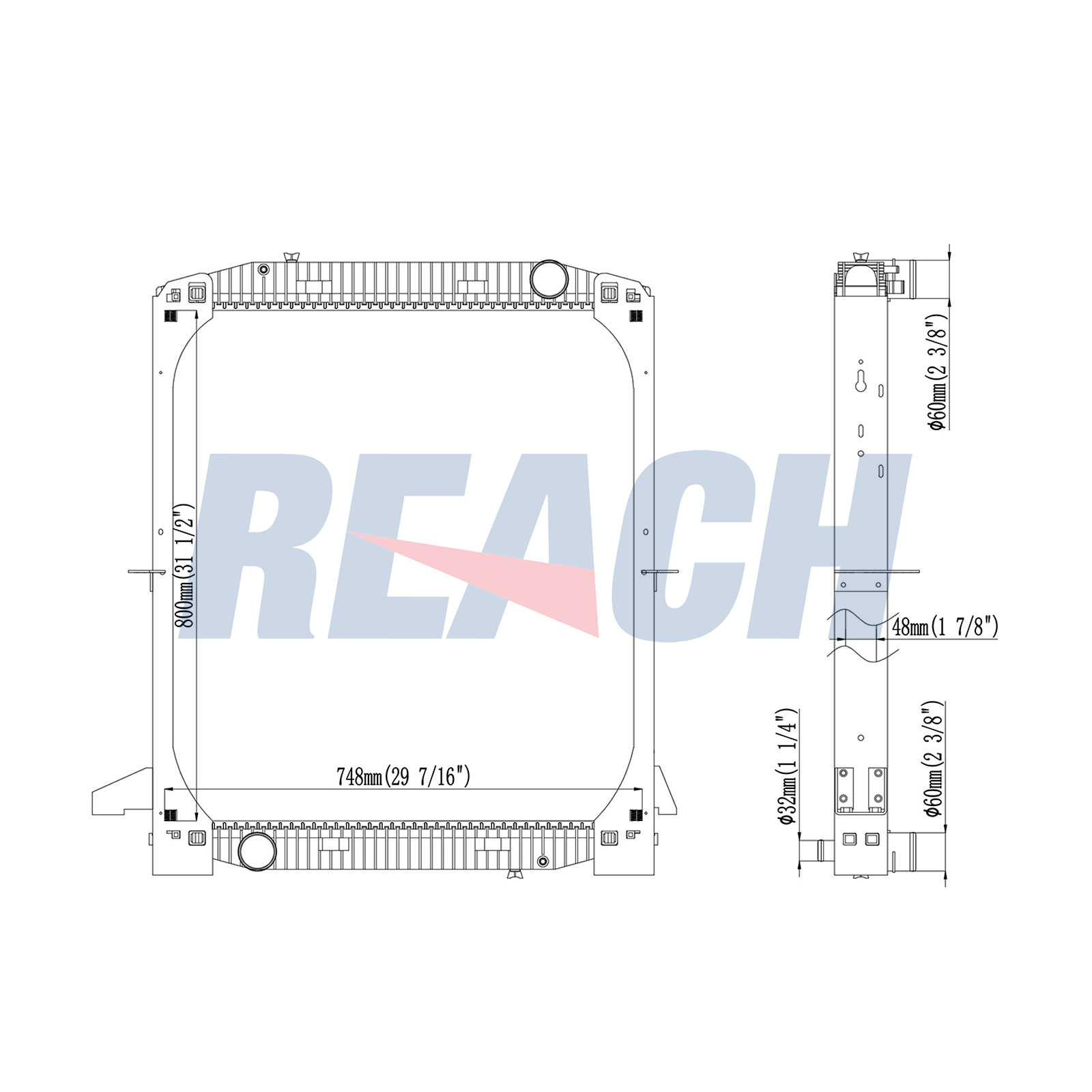 Radiator, racire motor 1.42.10746.148F REACH