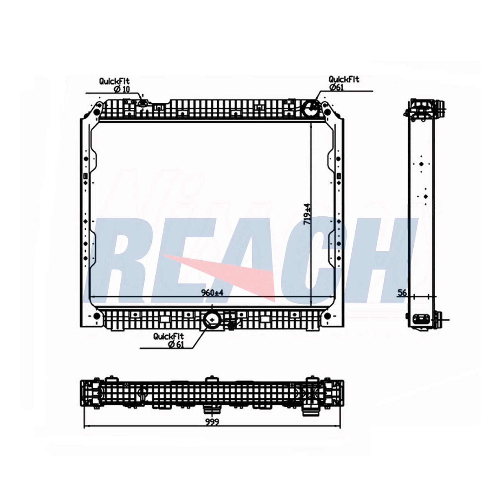 Radiator, racire motor 1.42.10876.156F REACH