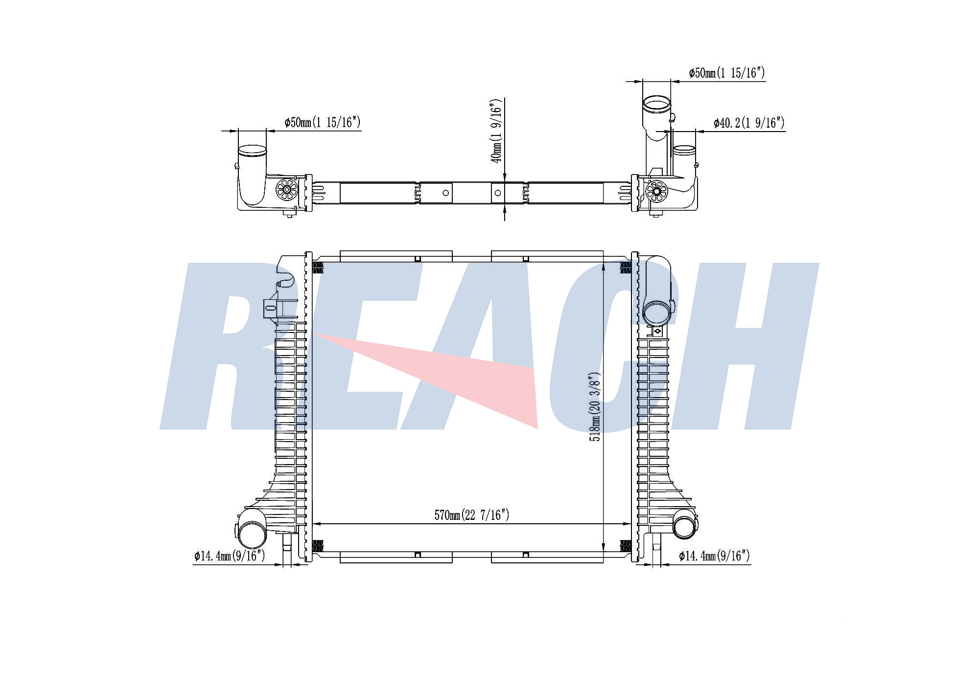 Radiator, racire motor 1.42.10879.142 REACH