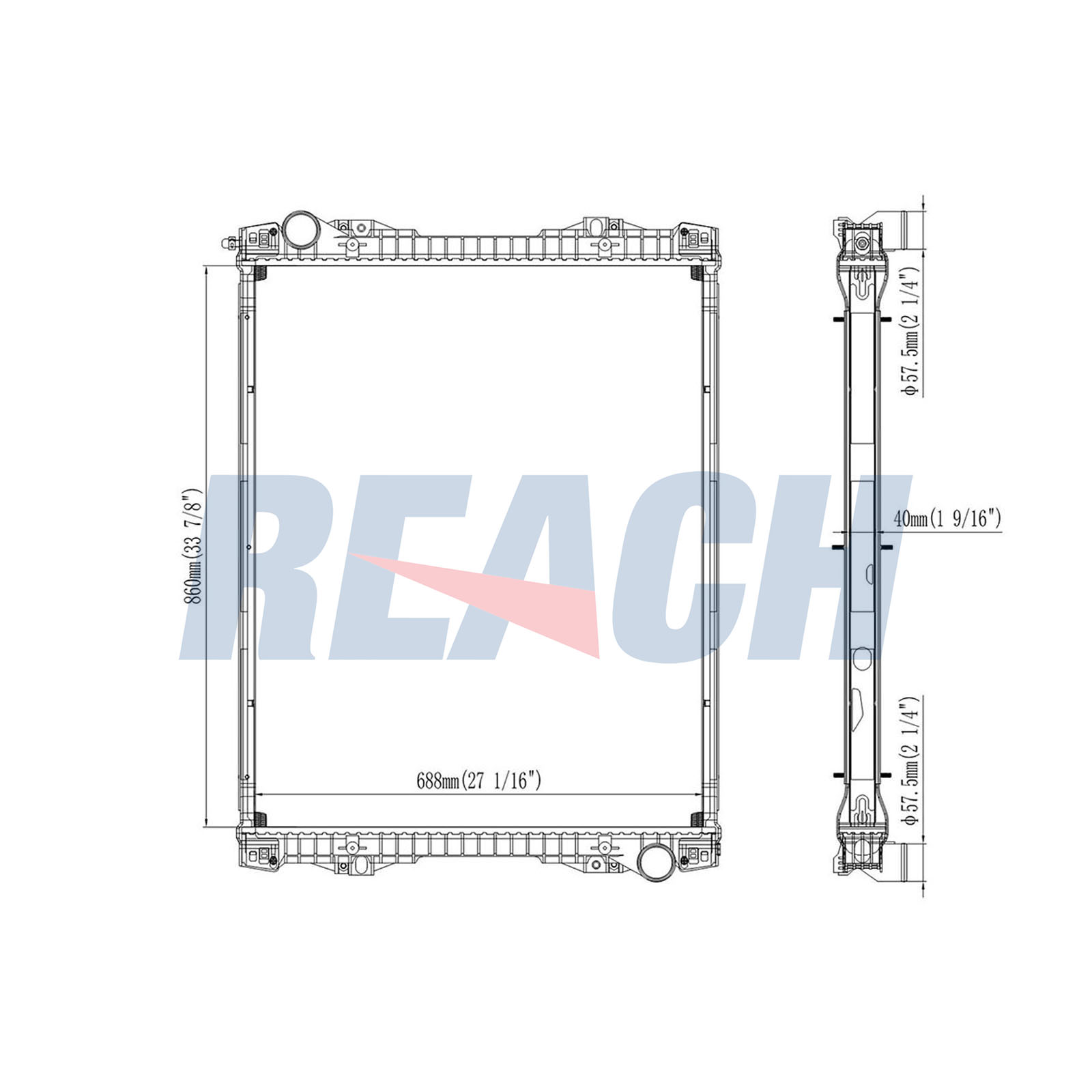 Radiator, racire motor 1.42.10881.142F REACH