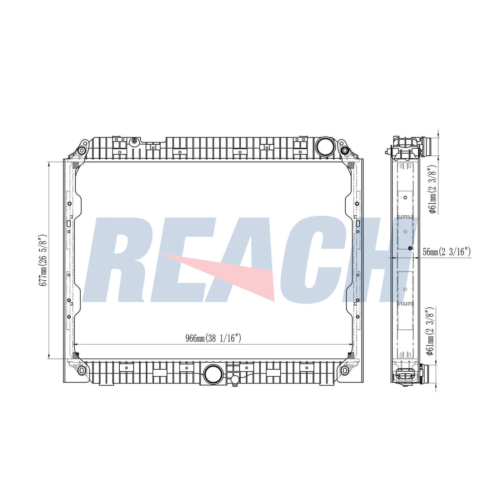 Radiator, racire motor 1.42.10893.156F REACH