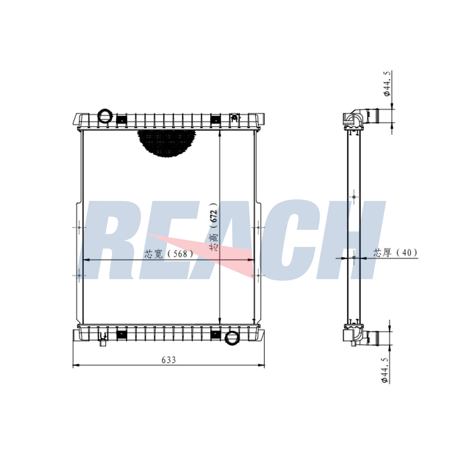 Radiator, racire motor 1.42.10940.142 REACH