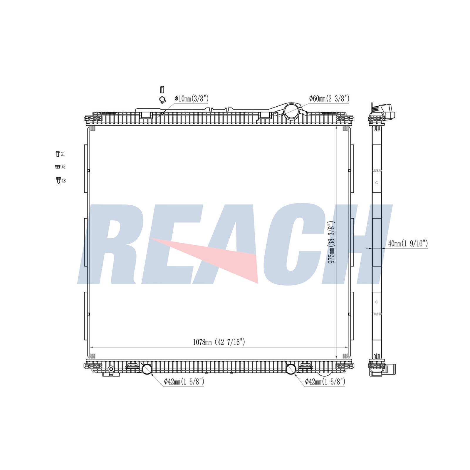 Radiator, racire motor 1.42.10943.142 REACH