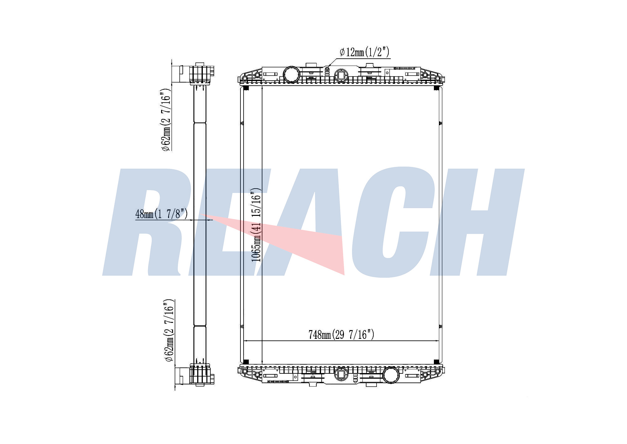 Radiator, racire motor 1.42.10948.148 REACH
