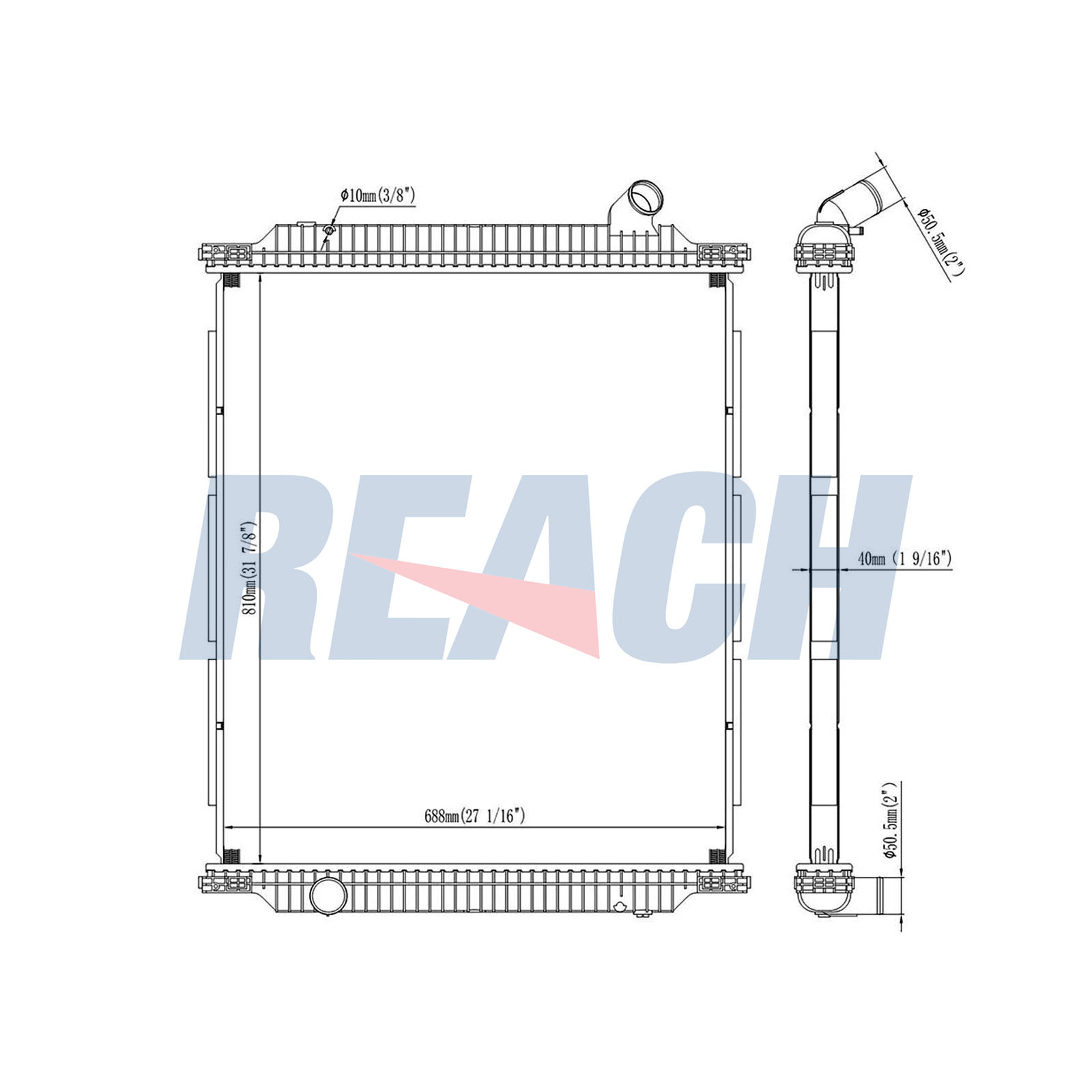 Radiator, racire motor 1.42.11030.142 REACH