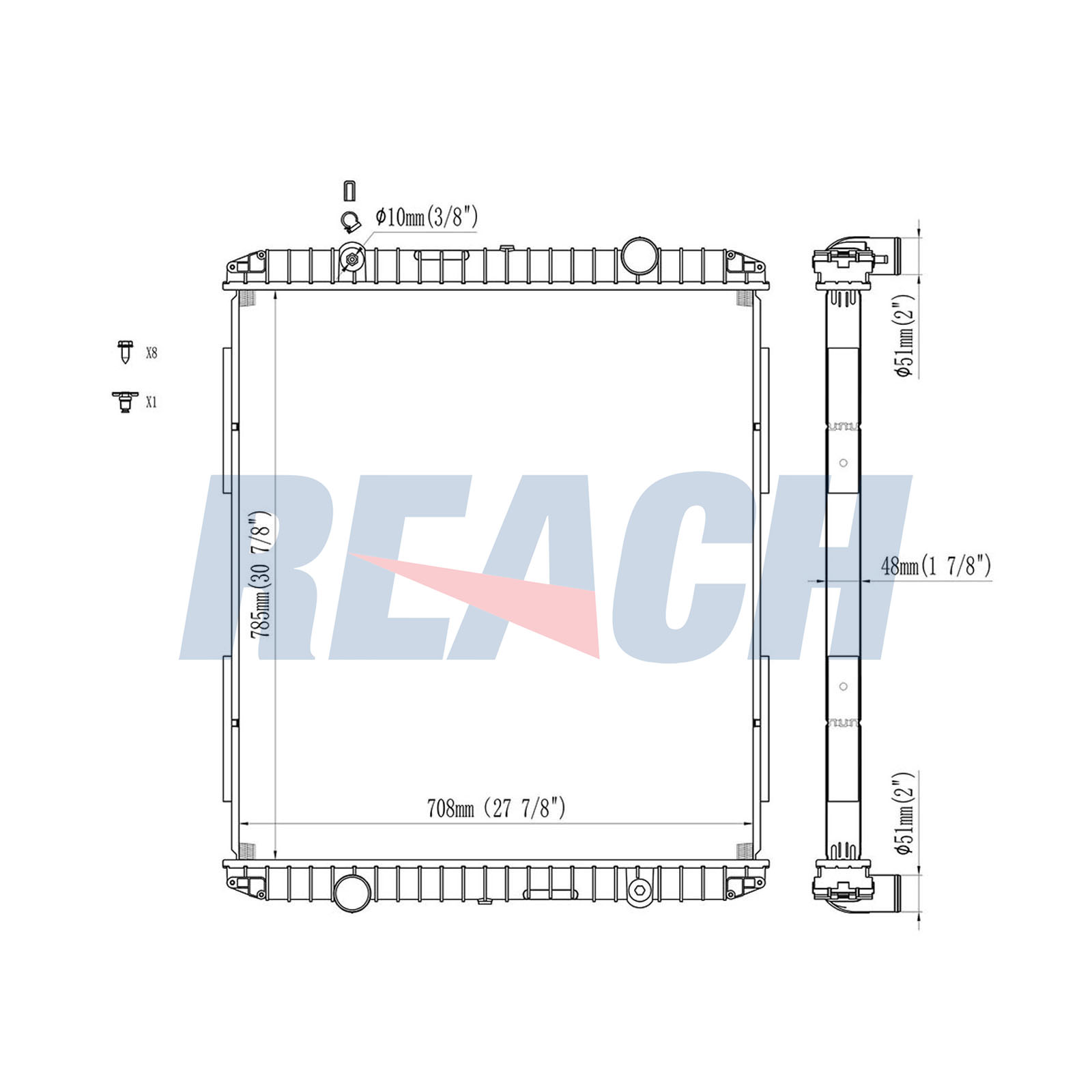Radiator, racire motor 1.42.11071.148 REACH
