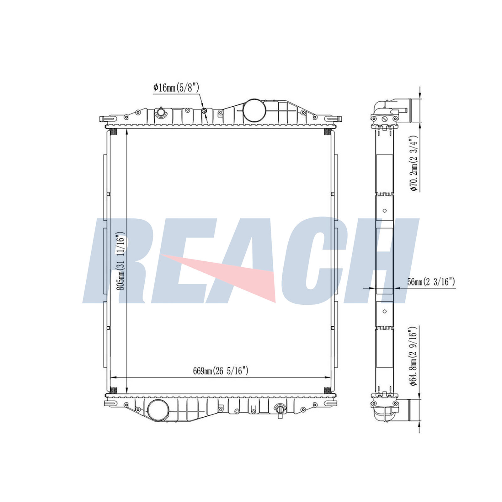 Radiator, racire motor 1.42.11081.156 REACH