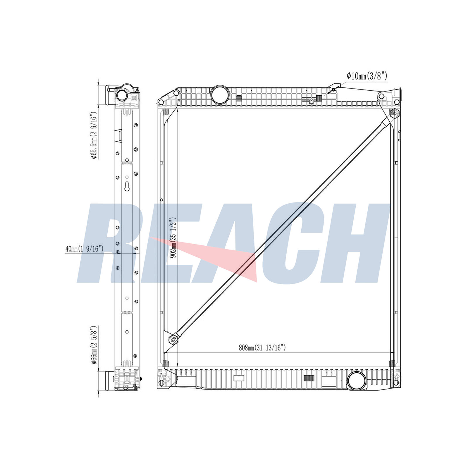 Radiator, racire motor 1.42.11174.142F REACH