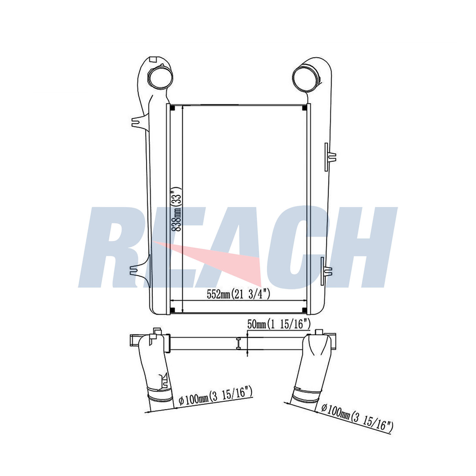 Intercooler, compresor 1.61.1039.2L REACH