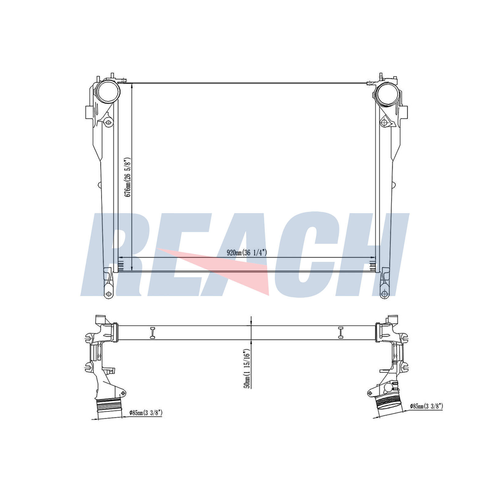 Intercooler, compresor 1.61.1693.2L REACH