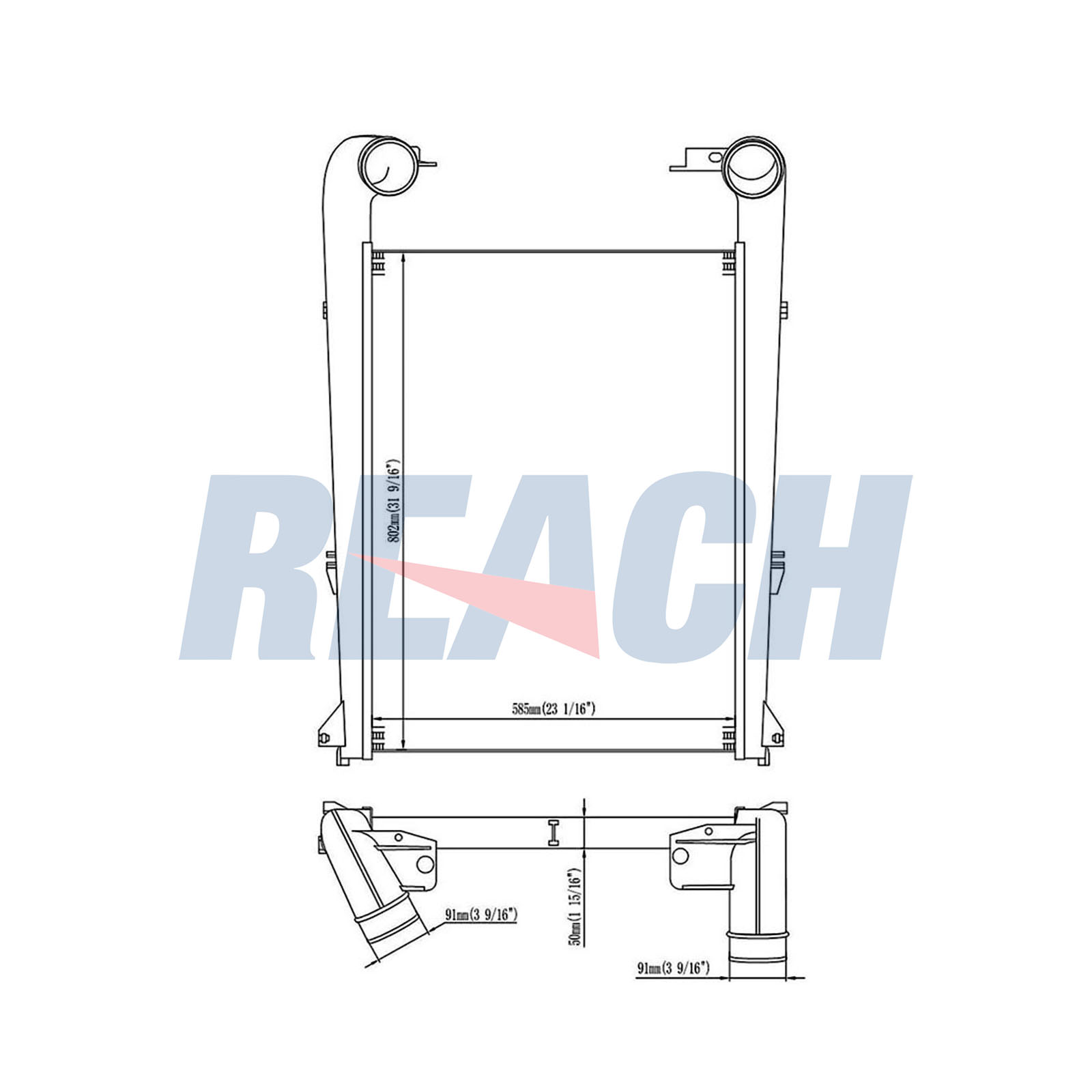 Intercooler, compresor 1.61.1712.2L REACH