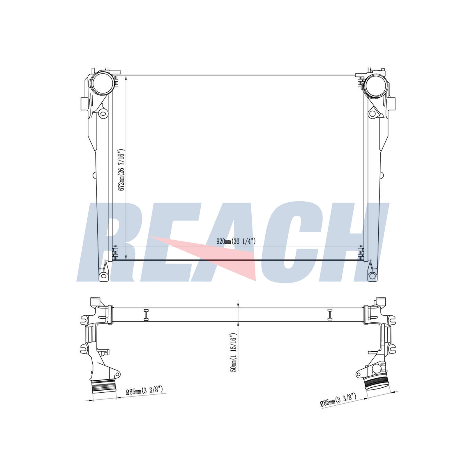 Intercooler, compresor 1.61.1788.2G REACH