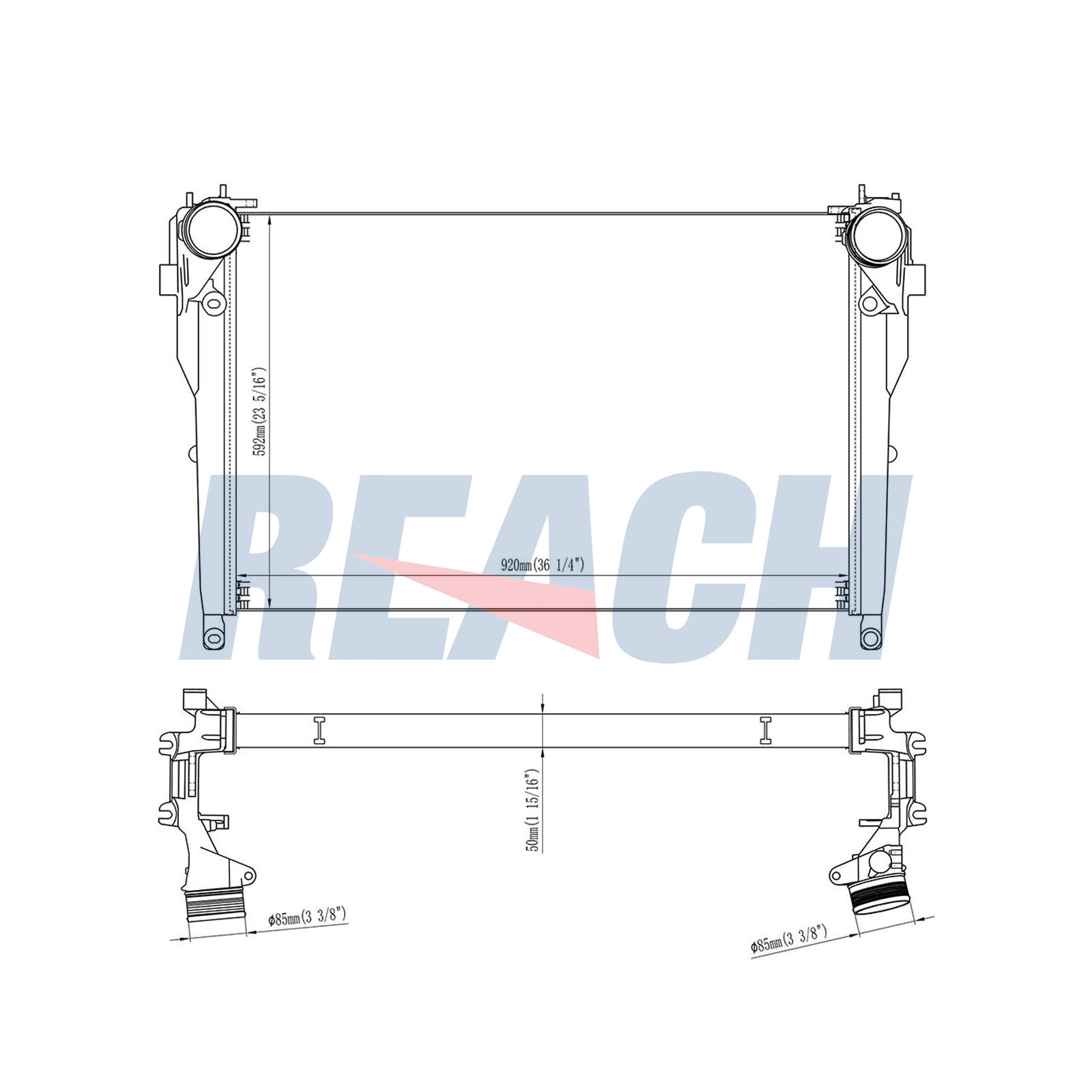 Intercooler, compresor 1.61.1789.2G REACH