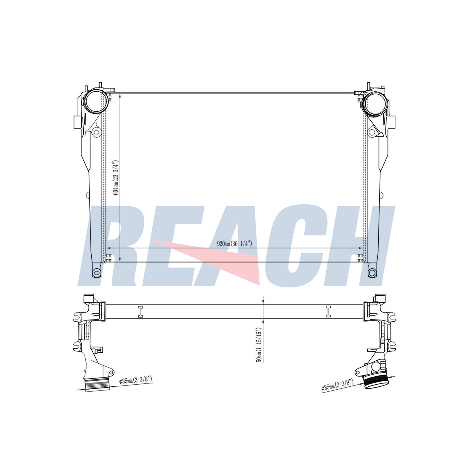 Intercooler, compresor 1.61.1789.2L REACH