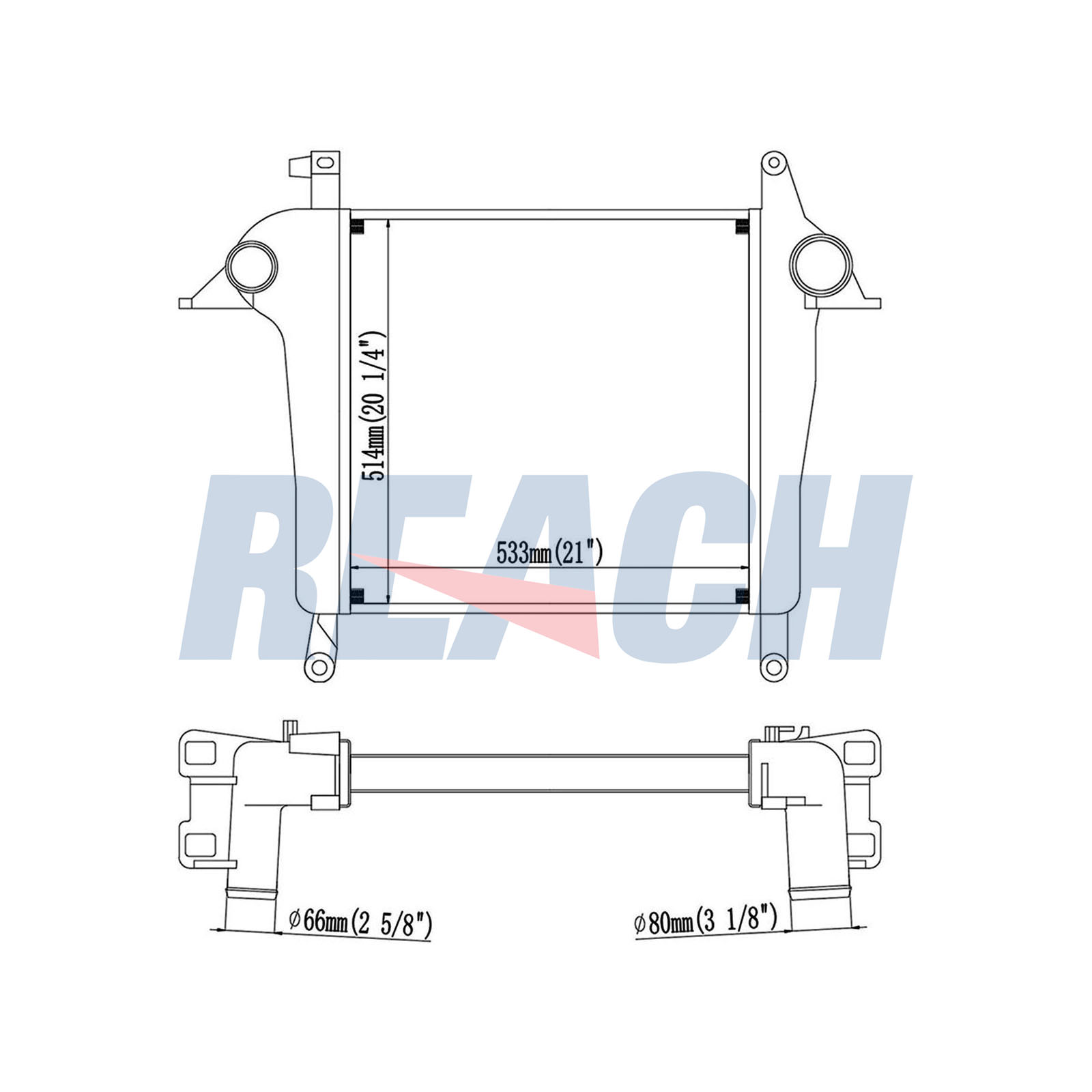Intercooler, compresor 1.61.1797.2L REACH