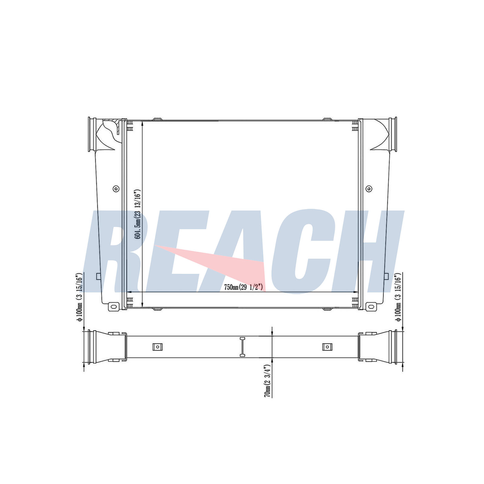 Intercooler, compresor 1.61.1859.2L REACH