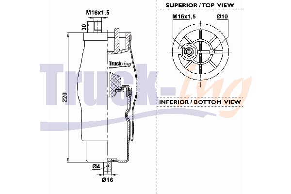 Burduf, suspensie cabina sofer 0194150 Montcada