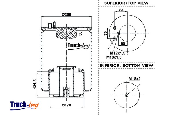 Burduf, suspensie pneumatica 0293045 Montcada