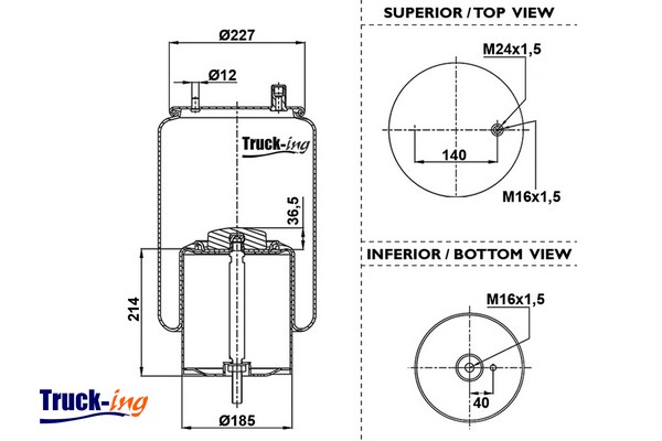 Burduf, suspensie pneumatica 0293260 Montcada