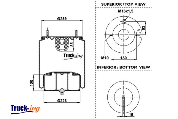 Burduf, suspensie pneumatica 0293370 Montcada