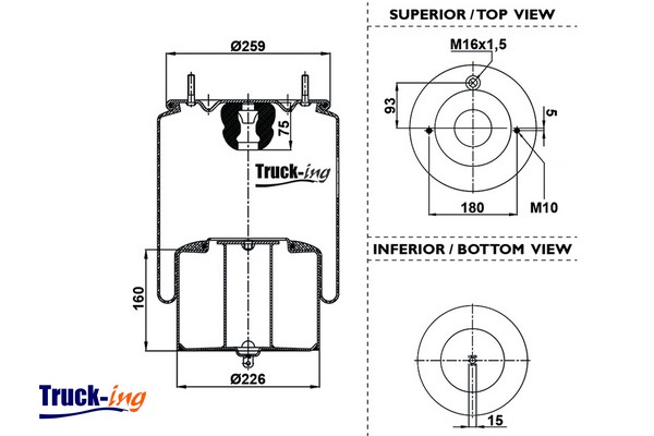 Burduf, suspensie pneumatica 0293380 Montcada