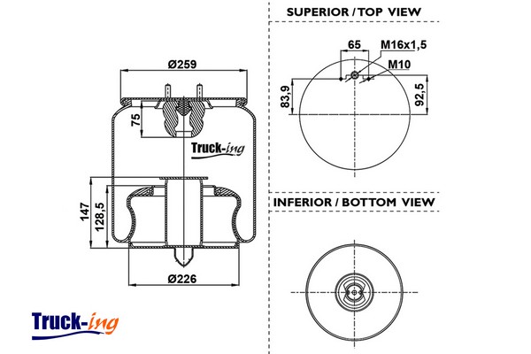 Burduf, suspensie pneumatica 0293445 Montcada