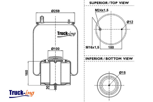 Burduf, suspensie pneumatica 0293825 Montcada