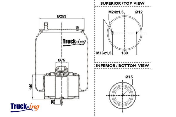 Burduf, suspensie pneumatica 0293835 Montcada