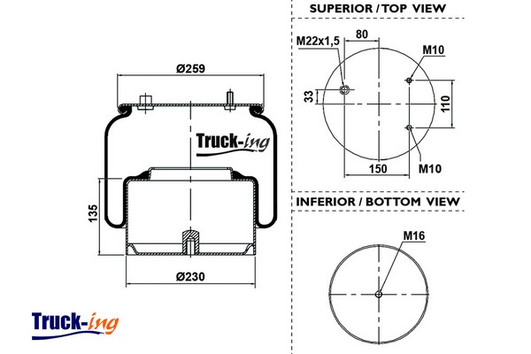 Burduf, suspensie pneumatica 0293980 Montcada