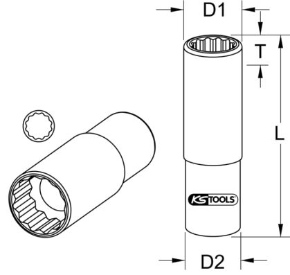 Cap cheie tubulara BT022873 KS TOOLS