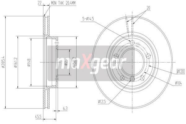 Disc frana 19-0690 MAXGEAR