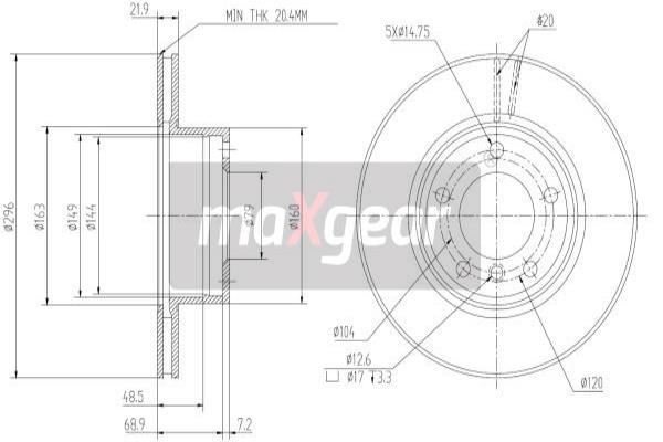 Disc frana 19-0692 MAXGEAR