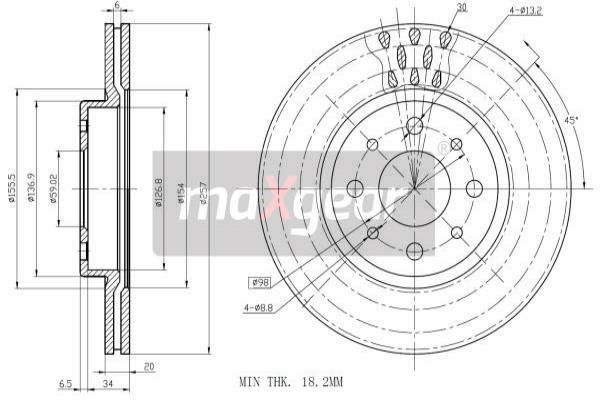 Disc frana 19-0703 MAXGEAR