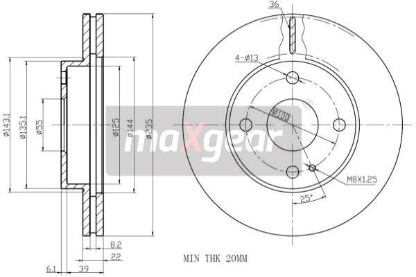 Disc frana 19-0715 MAXGEAR