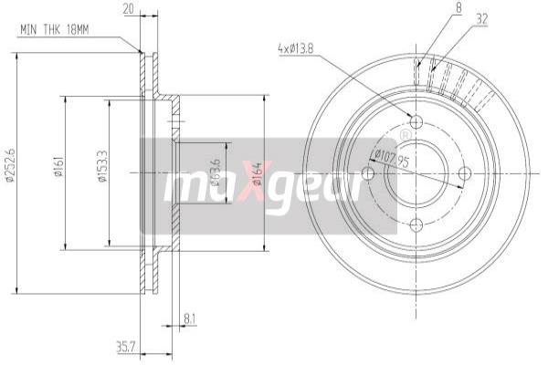 Disc frana 19-0716 MAXGEAR