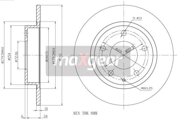 Disc frana 19-0717 MAXGEAR