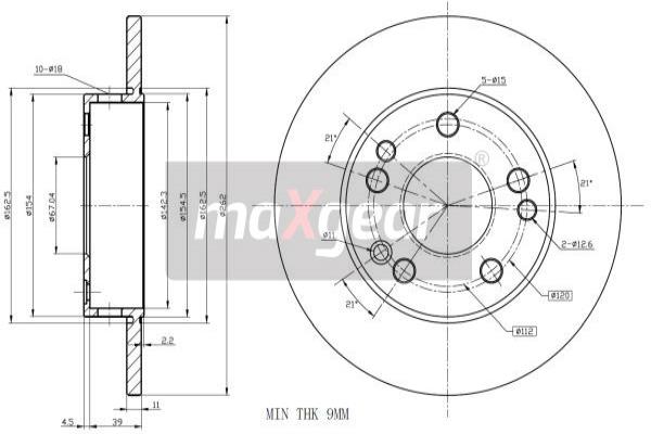 Disc frana 19-0721 MAXGEAR