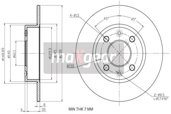 Disc frana 19-0746 MAXGEAR