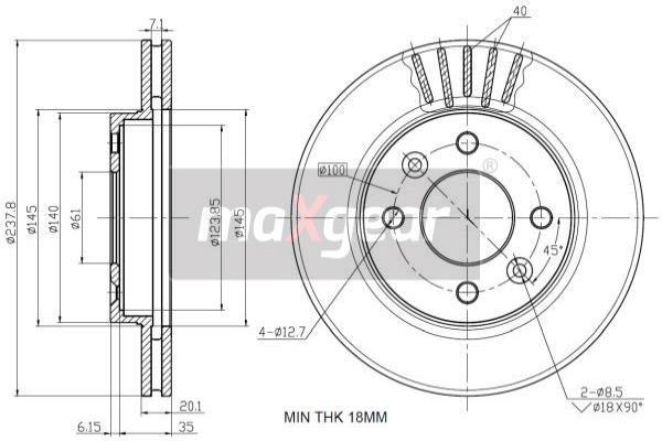 Disc frana 19-0747 MAXGEAR