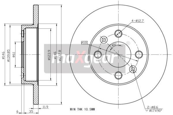 Disc frana 19-0748 MAXGEAR