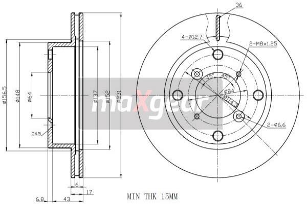 Disc frana 19-0750 MAXGEAR