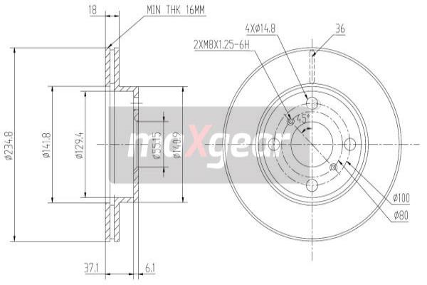 Disc frana 19-0751 MAXGEAR