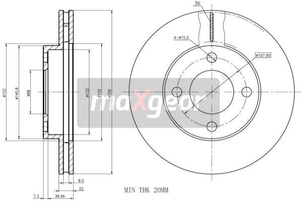 Disc frana 19-0752 MAXGEAR