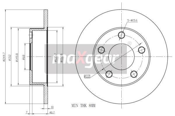 Disc frana 19-0756 MAXGEAR