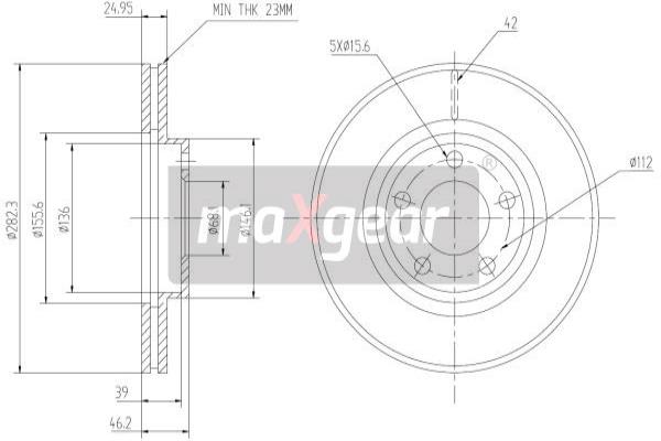 Disc frana 19-0757 MAXGEAR