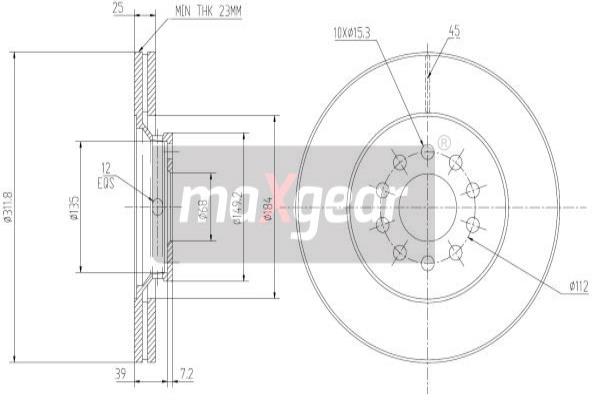 Disc frana 19-0760 MAXGEAR