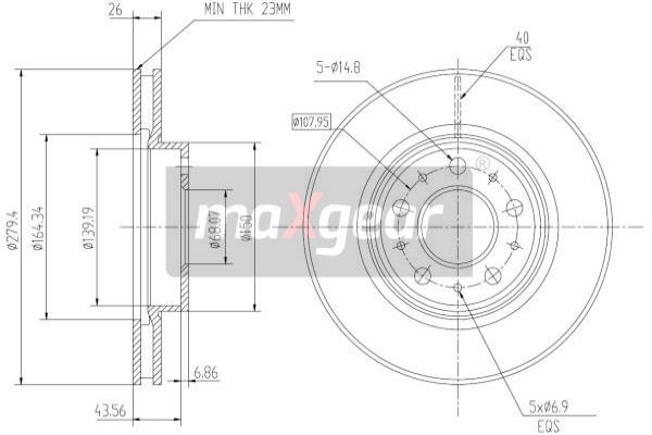 Disc frana 19-0761 MAXGEAR