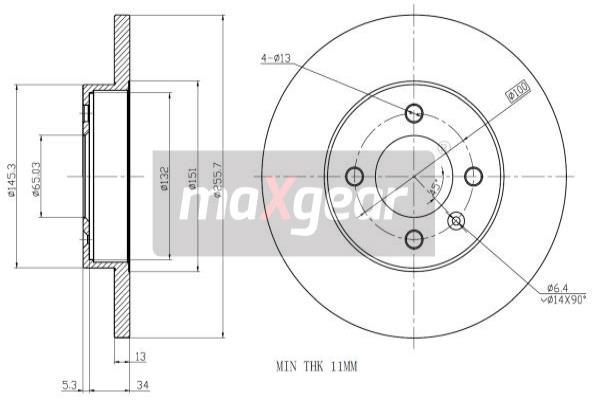 Disc frana 19-0767 MAXGEAR