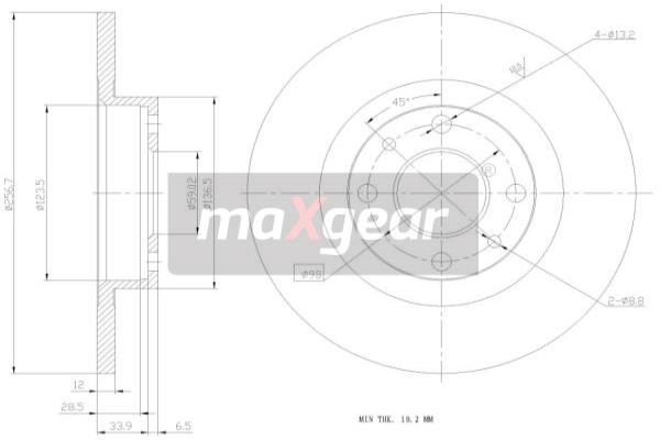 Disc frana 19-0768 MAXGEAR